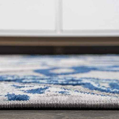 JONATHAN Y Paisley High-Low Indoor Outdoor Area Rug 3X5 Blue/Light Gray, Julien for Backyard, Patio, Porch, Easy-Cleaning, High Traffic, Pet-Friendly, Non-Shedding (AMC102C-3)