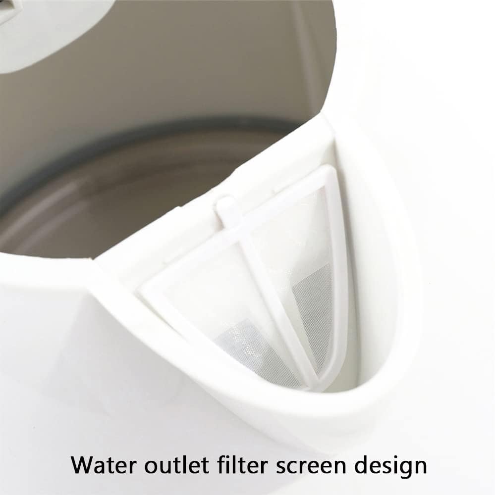 Portable Electric Travel Kettle, 12V Car Water Heater, 1000ml Capacity, White and Gray