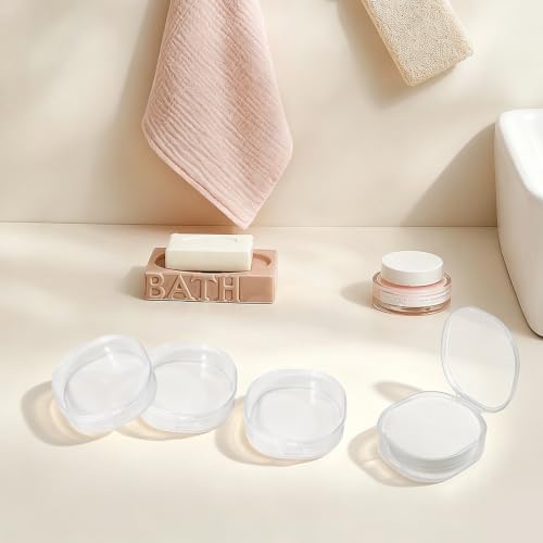 Plastic Cotton Pad Case 4 Pack Airtight Travel Makeup Remover Organizer
