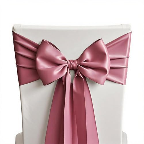 Satin Dusty Rose Table Runner 12x108 Inches - 10 Pack, Wedding Decor