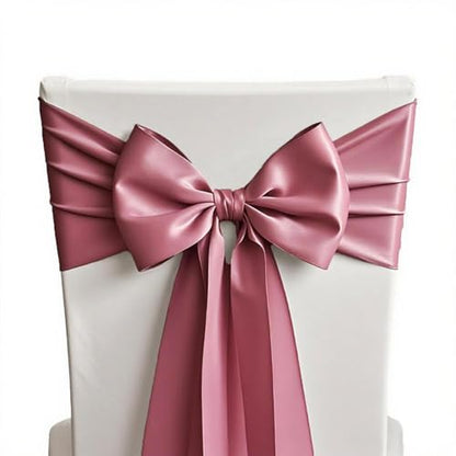 Satin Dusty Rose Table Runner 12x108 Inches - 10 Pack, Wedding Decor