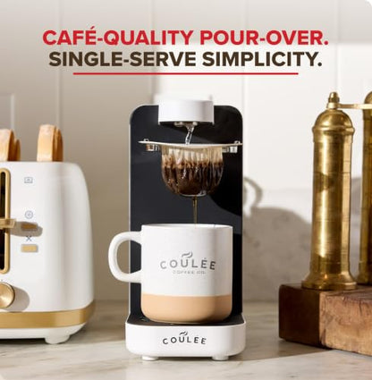 Gray Mini Plastic-Free Pour Over Coffee Maker - Single Serve, Automated
