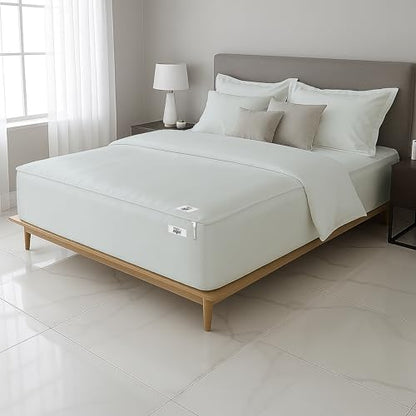 Twin XL Zipper Fitted Sheet 39x80 Inch Cotton Satin Bed Sheet Silver Grey