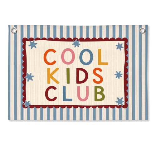 Kids Playroom Wall Decor - Children's Bedroom Banner with Inspiring Message - 2 Variation