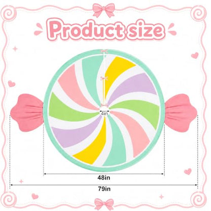 Candy Christmas Tree Skirt 48 Inch Pastel Candyland Holiday Decor - Multicolor