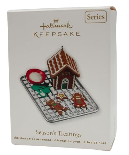 Hallmark 2011 Season's Treatings Christmas Ornament Gingerbread House Girl Boy