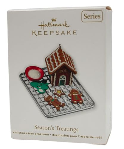Hallmark 2011 Season's Treatings Christmas Ornament Gingerbread House Girl Boy