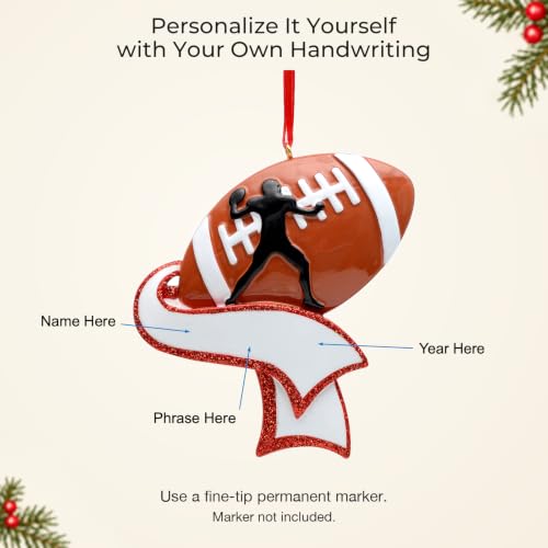Football Christmas Ornament 2026 Personalized Holiday Tree Decoration