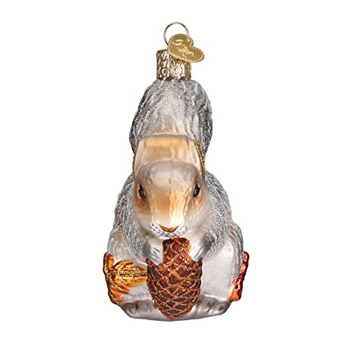 Old World Christmas Glass Squirrel Ornament for Christmas Tree - Handcrafted Holiday Decor - Wildlife Collection