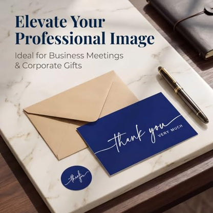 52 Pack Thank You Cards with Kraft Envelopes and Stickers Set