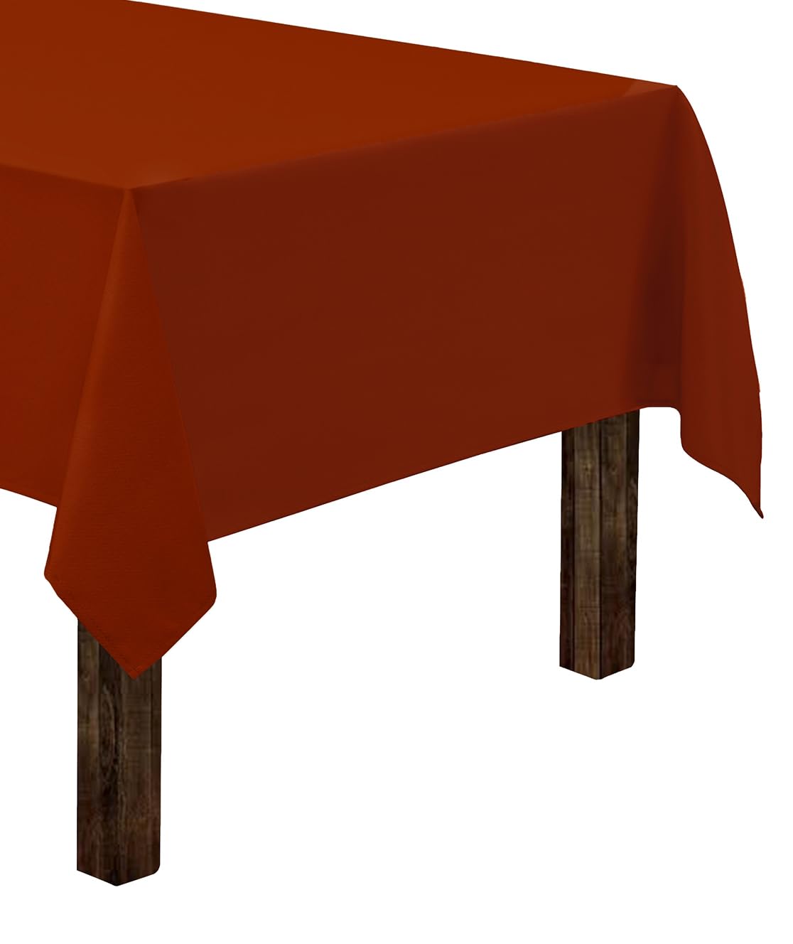 Gee Di Moda Rectangle Tablecloth - 60 x 84 Inch Burnt Orange Table Cloth for 5 Foot Rectangle Table - Heavy Duty Washable Fabric - for 5 Ft Buffet Table, Holiday Party, Dinner, Wedding & Baby Shower