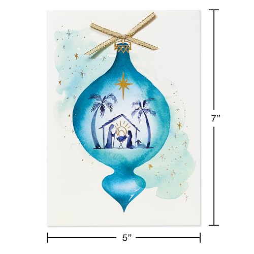 FSC Nativity Ornament Christmas Card with Nativity Scene - True Spirit of Christmas