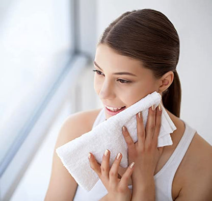 48 Pack Multi-Color Cotton Wash Cloths - Soft, Highly Absorbent Face & Hand Towels