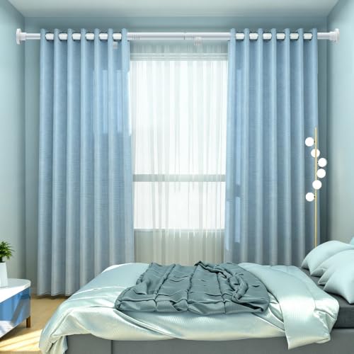 Split Tension Shower Curtain Rod 31-64 Inches White No Drills Adjustable