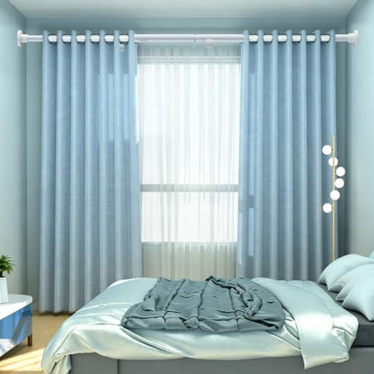 Split Tension Shower Curtain Rod 31-64 Inches White No Drills Adjustable