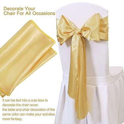 Light Gold Satin Table Runners 12 Pack 12x108 Inch for Wedding Party Decor - Variation of Light Gold / 12x108-12 Pack