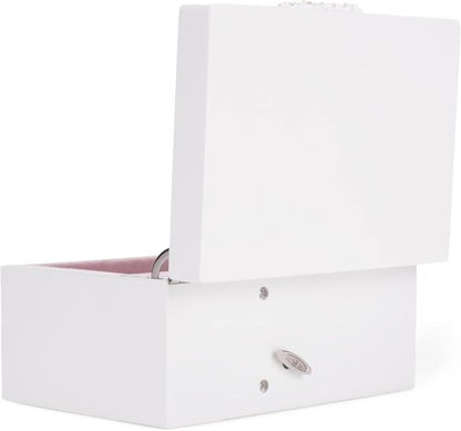 Cottage Garden Musical Jewelry Box - Ballerina White & Gold Tone | 7-Inch Plays Sugar Plum Fairy Tune