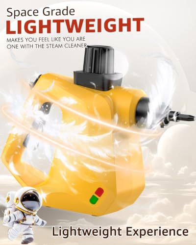 Yellow Handheld Steam Cleaner for Grout & Multi-Surface Deep Cleaning