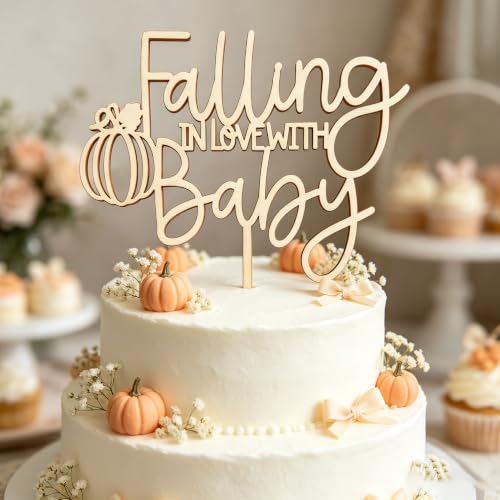 Fall Themed Wedding Cake Topper for Autumn Celebrations