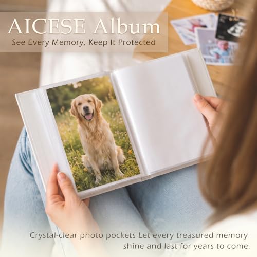 Hardcover Photo Album 4x6 with 18 Pockets - Durable Lay-Flat Design