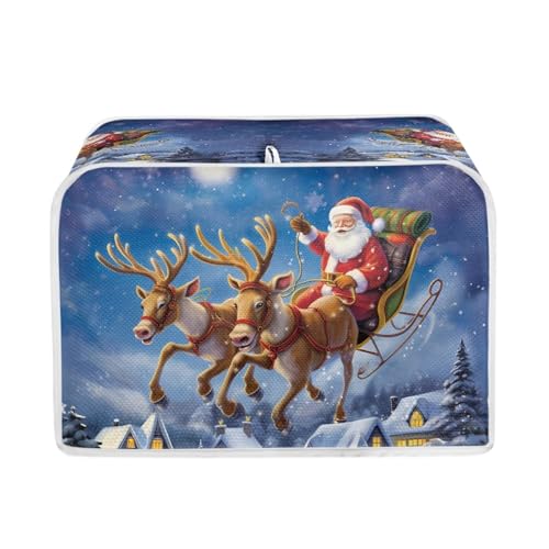 Christmas Santa Claus Toaster Cover 2 Slice - Small Kitchen Appliance Dust Cover