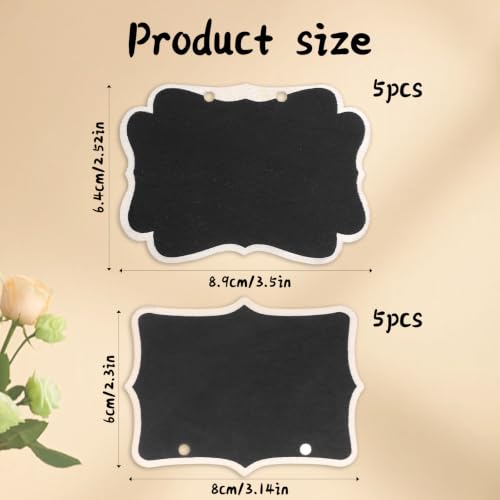 Mini Wooden Chalkboard Signs with String - 10 Pack for Party & Home Decor