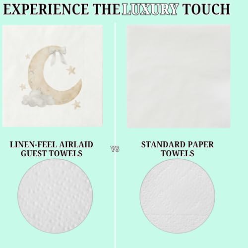 Cocktail Napkins - Premium Linen-Feel Disposable Hand Towels, 40 Pack