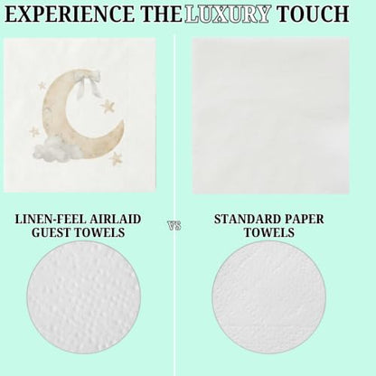 Cocktail Napkins - Premium Linen-Feel Disposable Hand Towels, 40 Pack