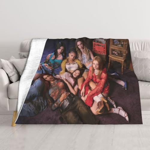 Music Girl Group Throw Blanket 50x60 Inch - Vibrant Photo & Plush Reverse