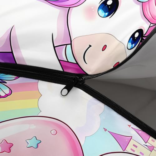 Kids Cute Dog Sleeping Bag Multicolor 90x32 Inches Waterproof Camping Gear