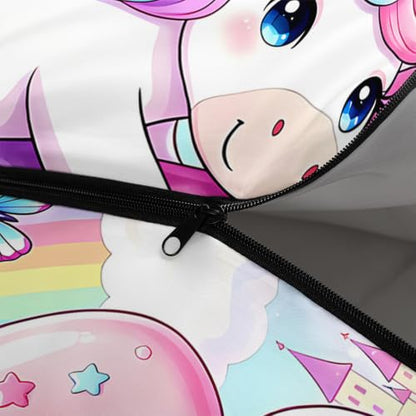 Kids Cute Dog Sleeping Bag Multicolor 90x32 Inches Waterproof Camping Gear