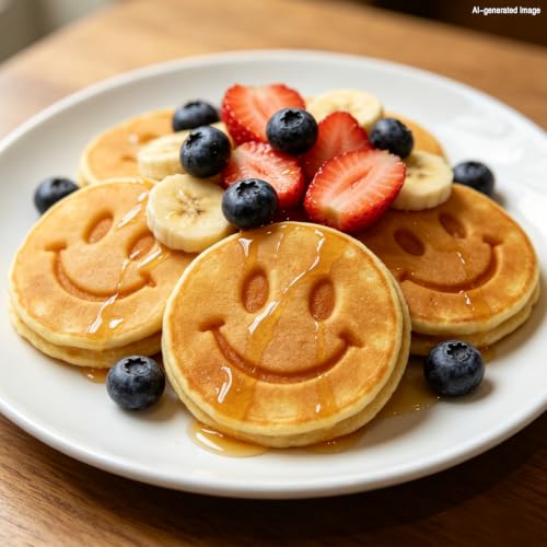 Silicone Egg Mold for Pancakes & Breakfast - Smile Face Ring, 12.5cm