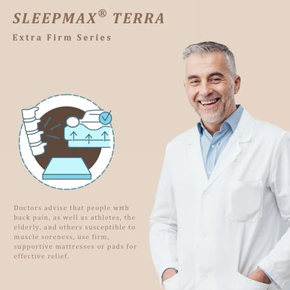 Sleepmax 3 Inch Extra Firm Queen Mattress Topper - Pain Relief Memory Foam
