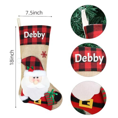 Personalized Christmas Stockings for Family - Custom Holiday Decor - Style 1