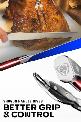 Dalstrong Black 9-Inch Carving Set with Slicing Knife & Meat Fork - ELITE
