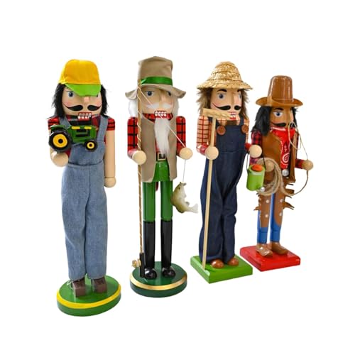 Wooden Nutcracker Figurine Cowboy Christmas Nutcracker Soldier Centerpiece