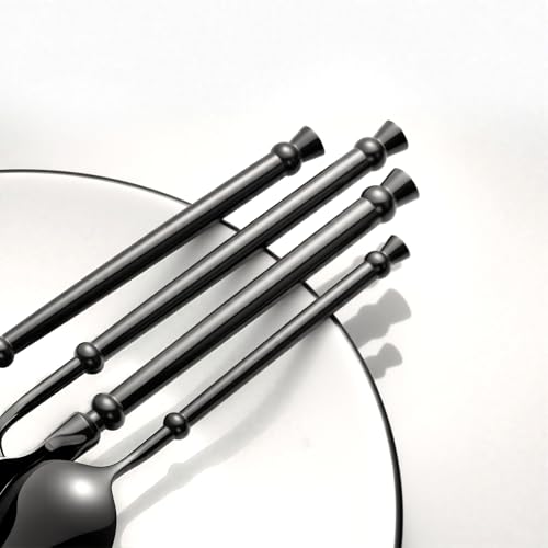 Round Handle Stainless Steel Flatware Set for 4 - 16 Pieces Silverware Cutlery