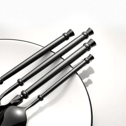 Round Handle Stainless Steel Flatware Set for 4 - 16 Pieces Silverware Cutlery