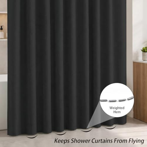 White Polyester Shower Curtain 72x72 Inches Waterproof & Durable with Weighted Hem