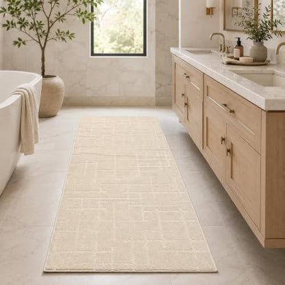 Well Woven Serenity Soft Linen Ivory Extra-Long Hallway Runner Rug 2'2" x 20' Variation