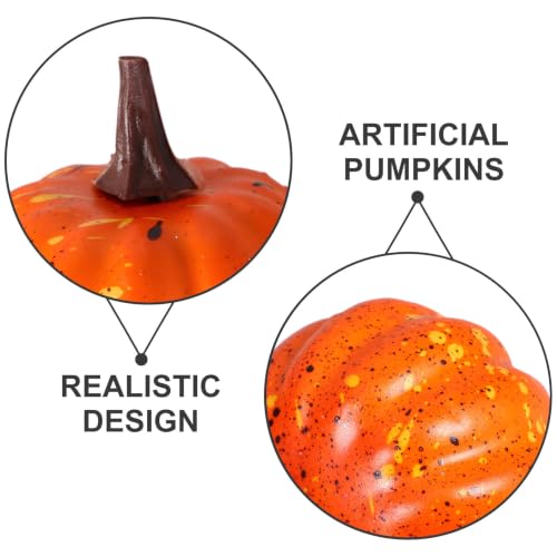 Mini Artificial Foam Pumpkins for Fall Halloween Thanksgiving Decor Set of 16