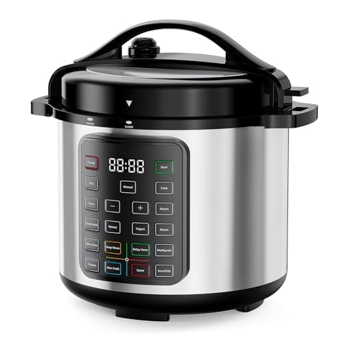 DUMOS 16-in-1 Electric Pressure Cooker 8 QT Stainless Steel Multi Cooker Electric for Pressure, Rice, Steamer, Yogurt Maker, Slow Cook