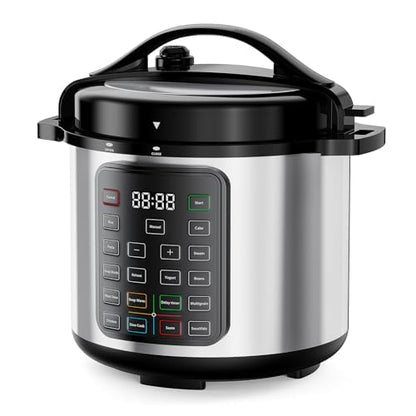 DUMOS 16-in-1 Electric Pressure Cooker 8 QT Stainless Steel Multi Cooker Electric for Pressure, Rice, Steamer, Yogurt Maker, Slow Cook