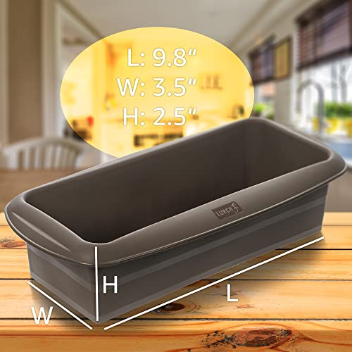 LURCH Germany Flexiform Silicone Bread and Loaf Pan | Non-Stick Silicone Baking Mold for Homemade Cakes, Breads, Meatloaf and Dessert - (9.8" x 3.5" x 2.5")