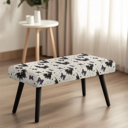 Halloween Bat Bow Stretch Bench Cover - Soft Slipcover for Dining & Kitchen Benches - Variation of THIS listing