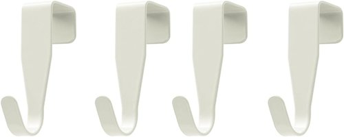 Eywlwaar Over The Cabinet Door Hooks - 4-Pack Single Hook for Easy Storage | Ideal for Doors Up to 0.8 Inch Thick