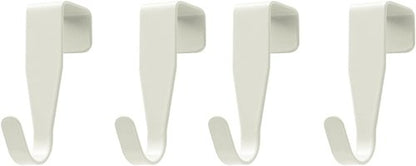 Eywlwaar Over The Cabinet Door Hooks - 4-Pack Single Hook for Easy Storage | Ideal for Doors Up to 0.8 Inch Thick