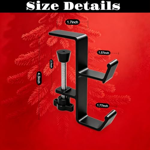 Stocking Holders for Mantle 4-Pack Adjustable Garland Hooks