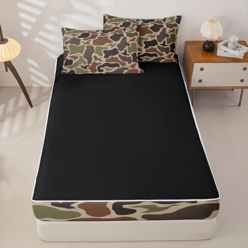 Duck Hunting Army Camo Twin Comforter Set with Zipper Bedding - Camo 48