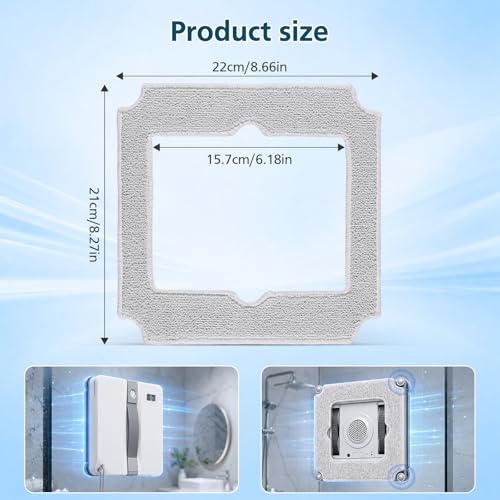 14 Pack Replacement Microfiber Mop Pads for ECOVACS WINBOT Mini Window Cleaning Robot - Variation of WINBOT Mini Mop Pads